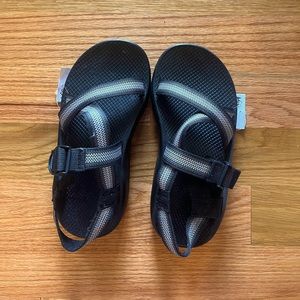 Dark grey/black chacos - women’s 9.5/men’s 8